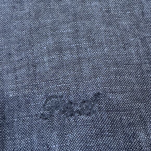 Porter & Ash Linen Button Up Shirt Small Blue Casual Outdoor Linen Dyed Prep Men - Picture 4 of 9